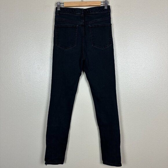 ME+EM Black Skinny Jeans High Rise Ankle Zipper Stretch Denim Women's Size 28 - Picture 3 of 5